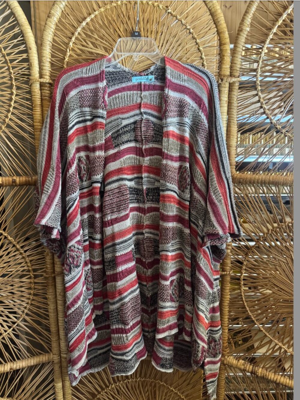 Goddis Hand-Knitted Poncho Cardigan | Small/Medium